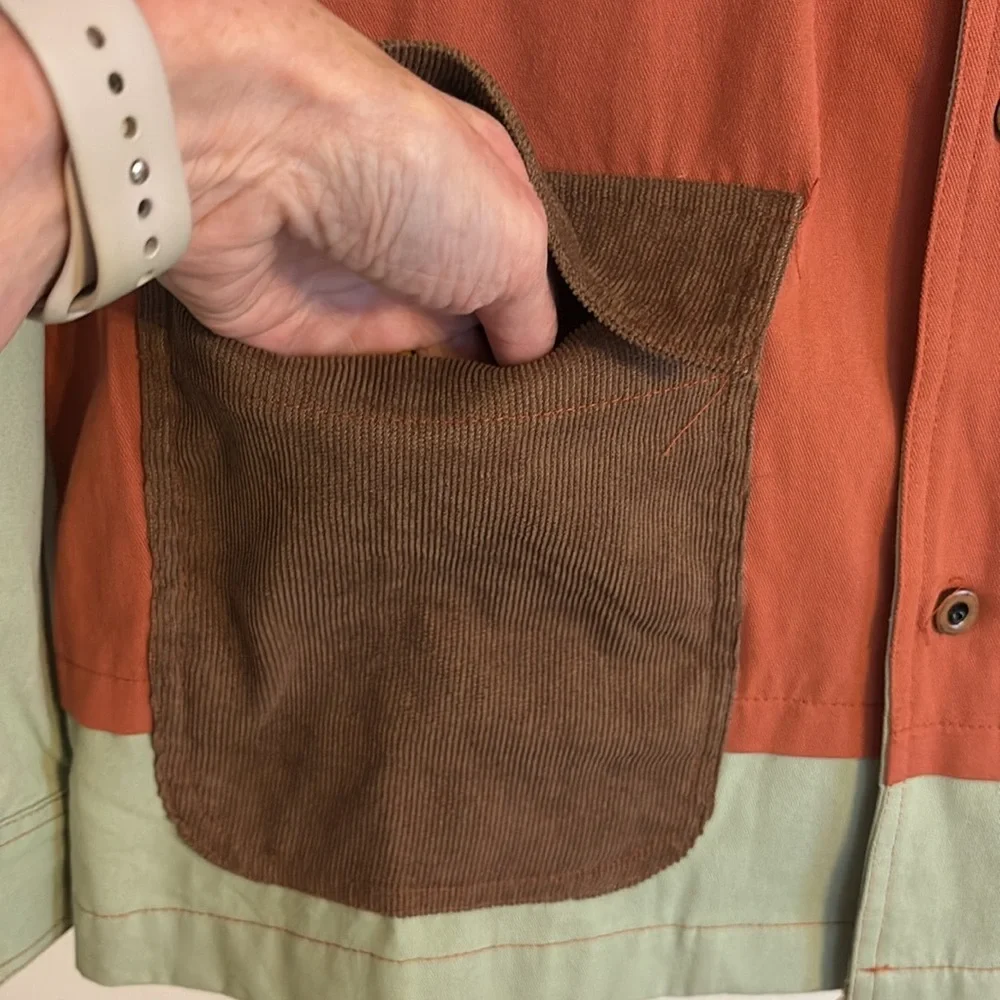 ZAFUL ZMan Men's Patchwork Colorblock Shirt Jacket. Size 36